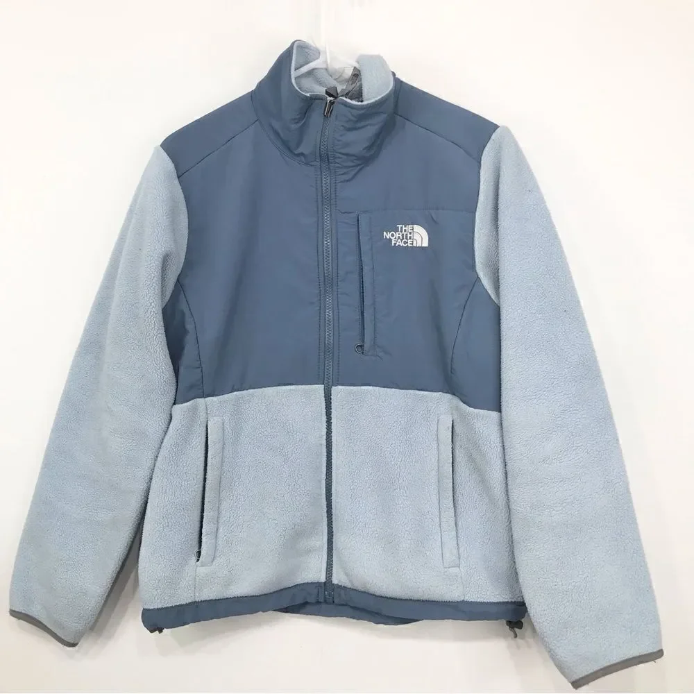 The North Face Polartec Blue Nylon Thick Fleece Zip Up Jacket